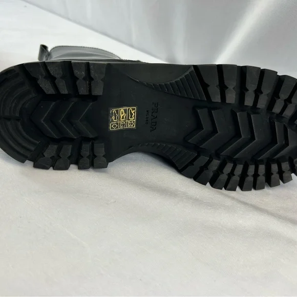 Prada Spazzaloto Leather Combat Boots - Picture 12 of 13